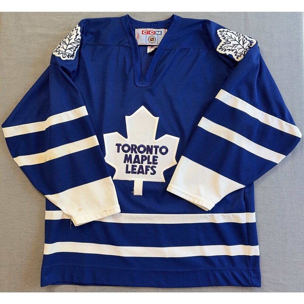 Vintage CCM Toronto Maple Leaves Official Licensed Jersey Made In Canada Large